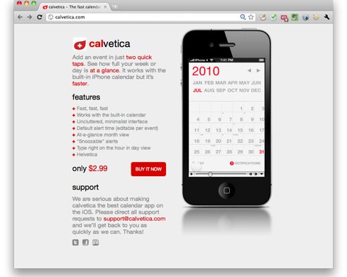 Calvetica — альтернативный календарь для iPhone/iPod Touch
