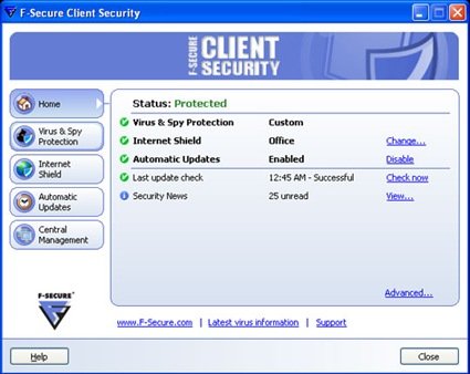F-Secure Client Security -- мощная защита для компьютеров с выходом в интернет