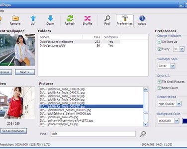 WallPapa -- маленькая утилита для автоматической смены обоев