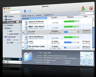Xtorrent - shareware клиент для BitTorrent