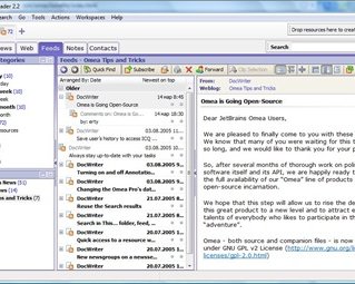 Omea Reader -- программа для чтения RSS и конференций