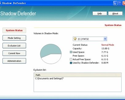 Shadow Defender -- защищенная работа компьютера