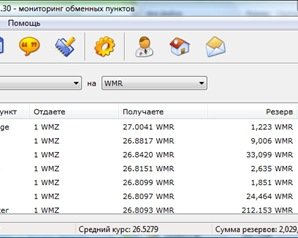 CourseMon -- программа для мониторинга обменных пунктов Интернета