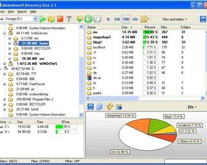 Directory Size -- программа для визуального представления занятого места