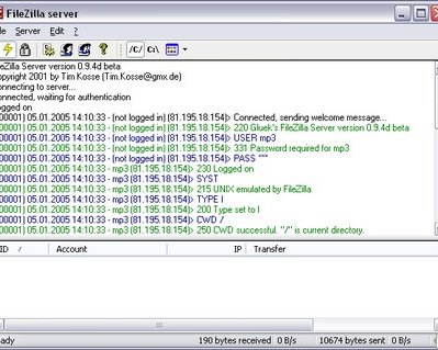 FileZilla Server -- доступный FTP-сервер