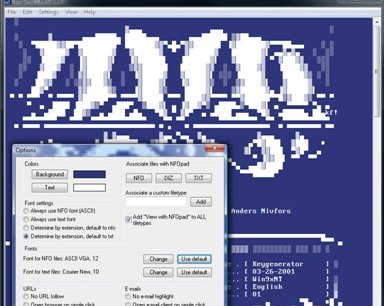 NFOPad -- просмотрщик небольших текстовых файлов