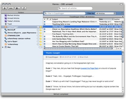 Vienna — rss reader mac