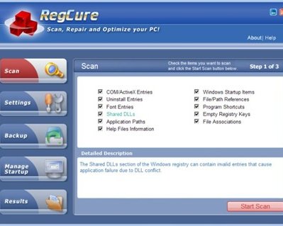 RegCure приведет реестр в порядок