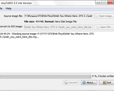 AnyToISO -- простое конвертирование любых образов дисков в ISO (Win и Mac)