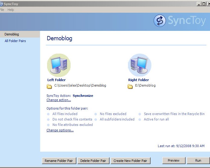 Microsoft SyncToy - удобное резервирование и синхронизация данных