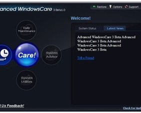 Advanced WindowsCare Personal -- бесплатный системный оптимизатор