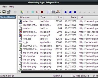 Teleport -- программа для скачивания сайтов с внутренней структурой