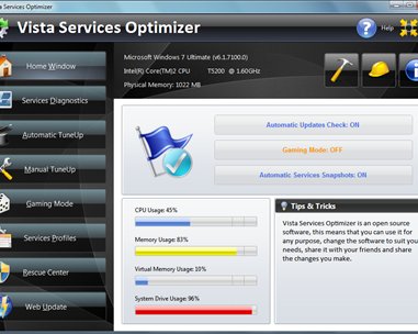 Vista Services Optimizer -- оптимизатор Windows Vista