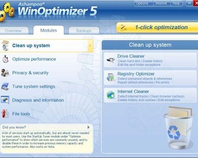 Ashampoo WinOptimizer -- одна из лучших программ оптимизации Windows