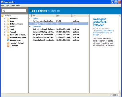 Feedreader 3 -- простой RSS клиент